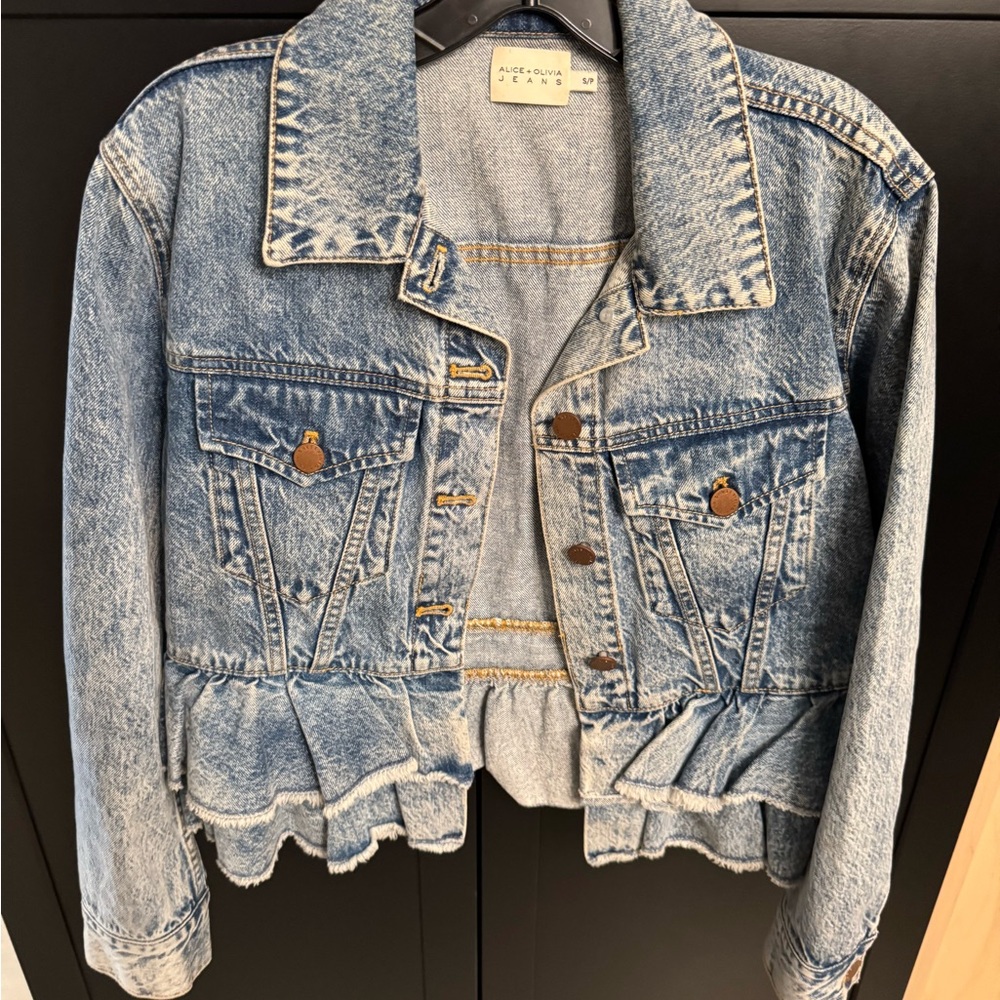 Alice + Olivia Light Blue Denim Jacket